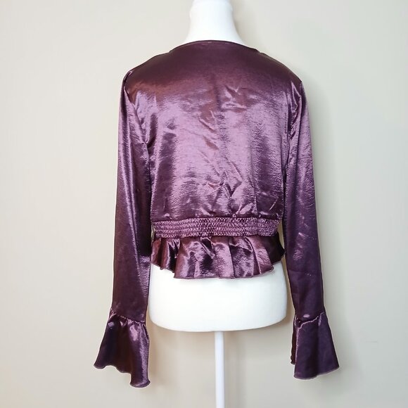 NWT Free People Intimately Free Chasing Love Satin Crop Top Size Medium - Picture 5 of 7